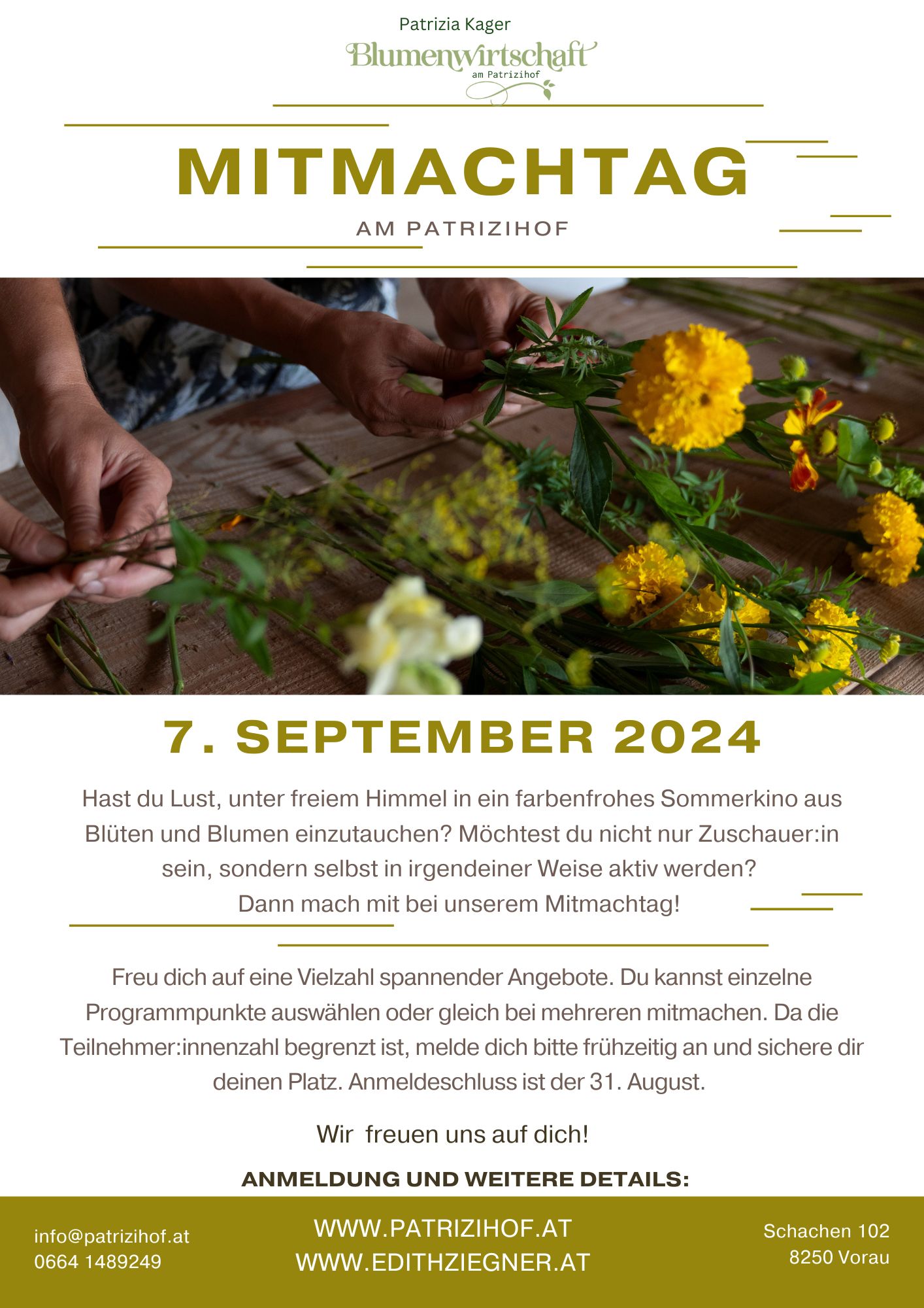 Read more about the article Mitmachtag am Samstag 7. September 2024